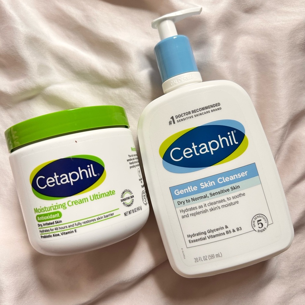 Cetaphil moisturizing cream & gentle face cleanser